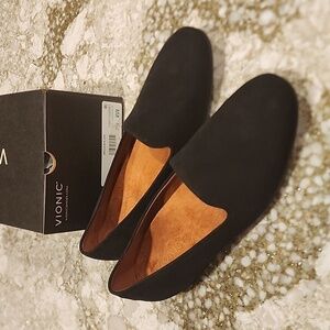 Brand New Vionic Willa II Flats in Black Suede 7.5 Wide